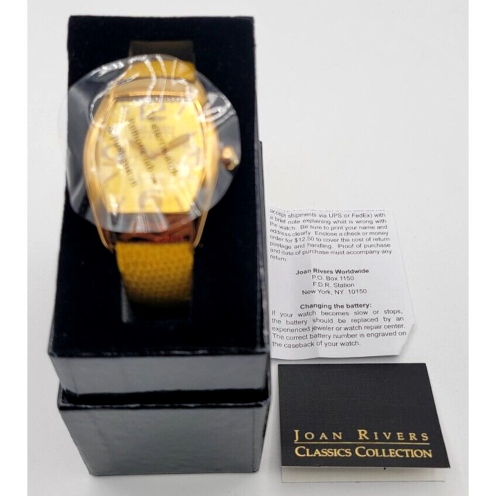 Joan Rivers Classics Watch Women 33mm Gold Tone Open Cuff‎ New Old Stock